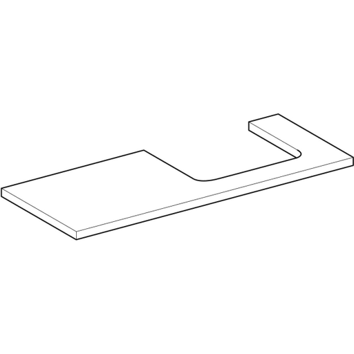 Geberit Vertriebs - ONE WT-Platte, Ausschnitt re, für AWT 120x3x47cm, sandgrau hgl