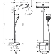Hansgrohe - Showerpipe RAINDANCE Select weiß/chr ShowerTablet KB RAINDANCE E 360 ST