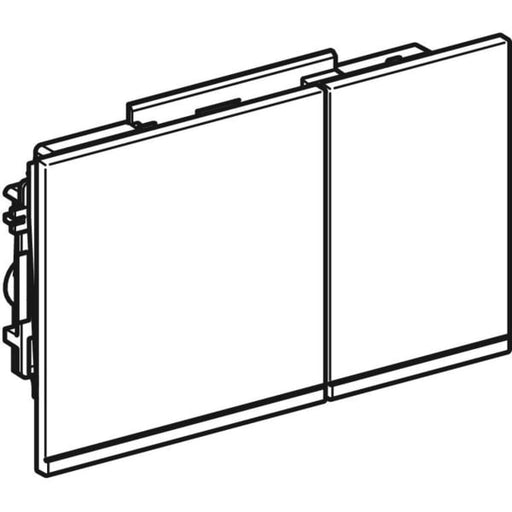 Geberit Vertriebs - Omega60 BetPl., für 2-Mengen-Sp. Square, lava / verspiegelt