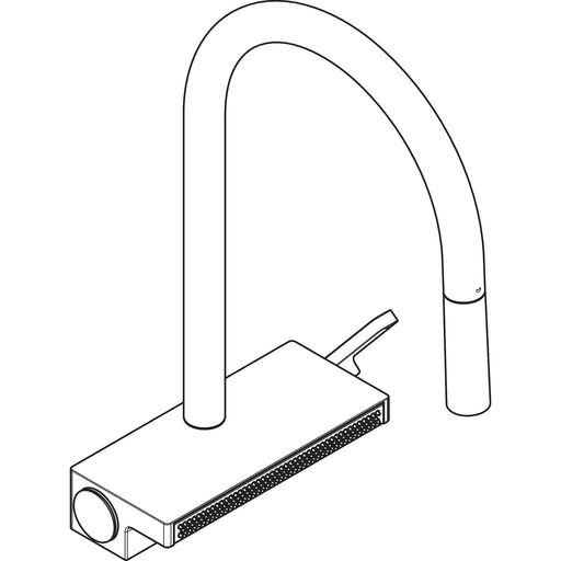 Hansgrohe - Spültischmischer 170 Aquno Select M81 Ausziehbrause 3jet sBox chrom