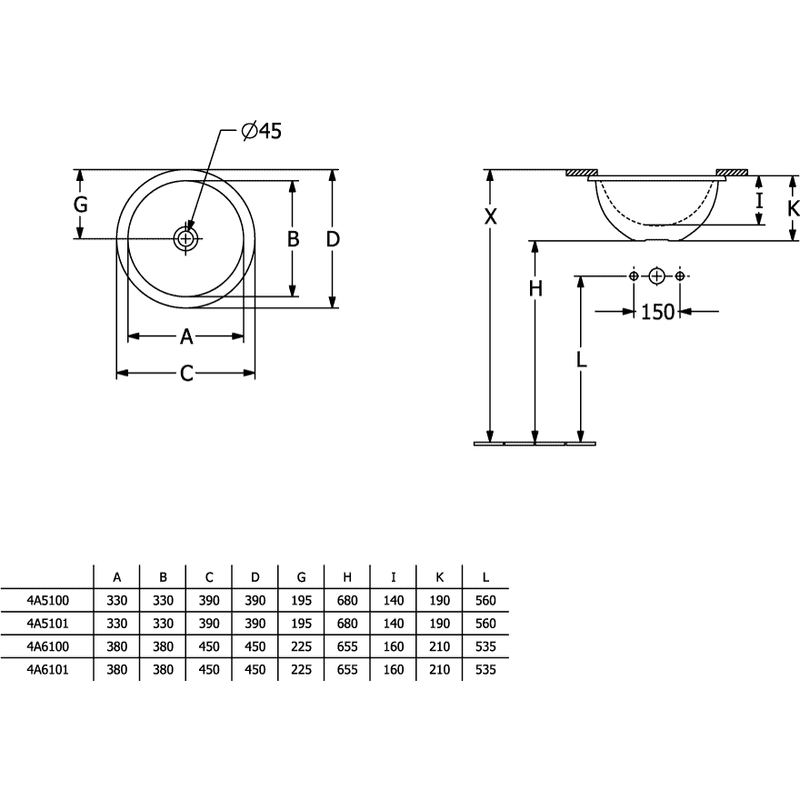 VILLEROY & BOCH - UnterbauWT Loop&Friends 4A5200 380x380mm Ru. m ÜL AS gl weAlpinc