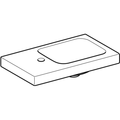 Geberit Vertriebs - iCon Light Handwaschbecken 53x31cm Ablg./Hl. li, o. Ül., weiß, KeraTect