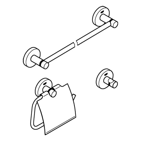 Grohe - Bad-Set 3 in 1 ESSENTIALS 40775 chrom
