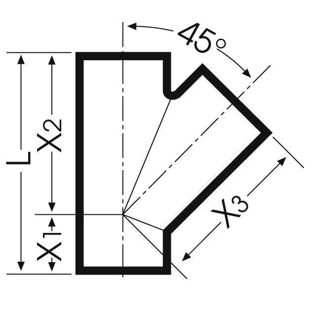 Düker - D�ker Abzweig DN100x50 45Gr
