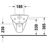 Duravit - Wand-WC D-CODE 545mm 253509 Tiefspüler, weiß