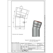 Lorowerk - Bogen 00340. DN 100 15 Grad
