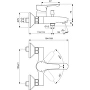 Ideal Standard - Badearmatur AP ALPHA, Chrom
