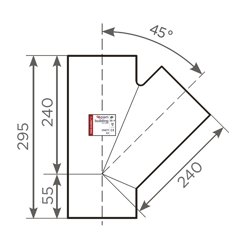 Fornatis - Abzweig DN 150x100 45 Grad