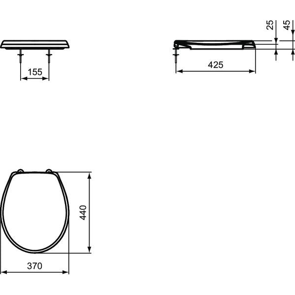 Ideal Standard - WC-Sitz EUROVIT, weiß