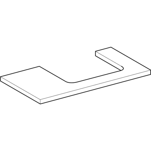 Geberit Vertriebs - ONE WT-Platte, Ausschnitt re, für AWT 90x3x47cm, Eiche