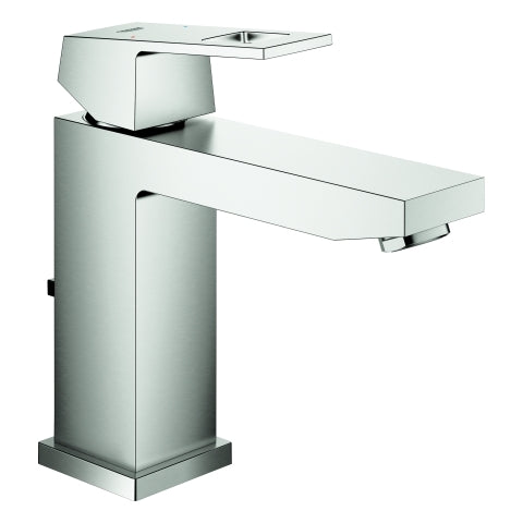 Grohe - EH-Waschtischbatterie EUROCUBE 23445 mittelhohe Ausführung supersteel