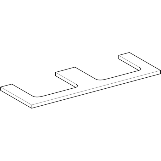 Geberit Vertriebs - ONE WT-Platte, Aus re/li, für AWT 135x3x47cm, sandgrau hgl