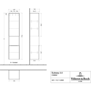 VILLEROY & BOCH - HS 400x1710x346 mm 2türig off.Fach Brilliant White