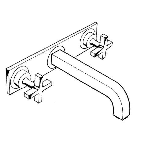 Hansgrohe - 3-Loch WT-Armatur AXOR CITTERIO 39144000 chrom m.Kreuzgriff