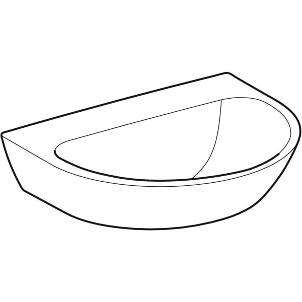 Geberit Vertriebs - Waschtisch RENOVA 60x48cm, o. Hl., o. Ül., weiß KeraTect