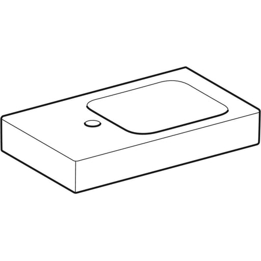 Geberit Vertriebs - Waschtisch ICON xs 124153 Abl.links, 530x310mm weiß Ktect