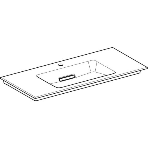 Geberit Vertriebs - ONE MWT 105x47,5cm, Abg.horiz. m. Hl., o. Ül., weiß, KeraTect/weiß glzd