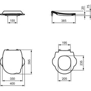 Ideal Standard - WC-Sitz CONTOUR21 SCHOOLS, f.Kinder 3-7J., Blau