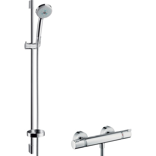 Hansgrohe - Brausenkombi Croma 100 Multi/Ecostat Comfort und Brausenstange Unica'C 900mm