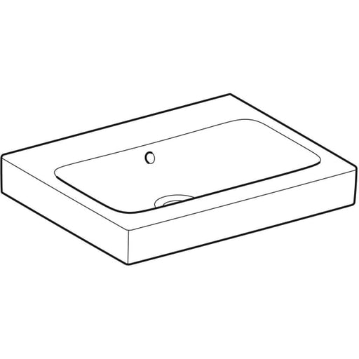 Geberit Vertriebs - Waschtisch ICON 600x485mm 124063 weiß o.HL m.ÜL