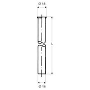 SCHELL - Kupferrohr mit Bördel DN15(1/2) 16x500mm chrom