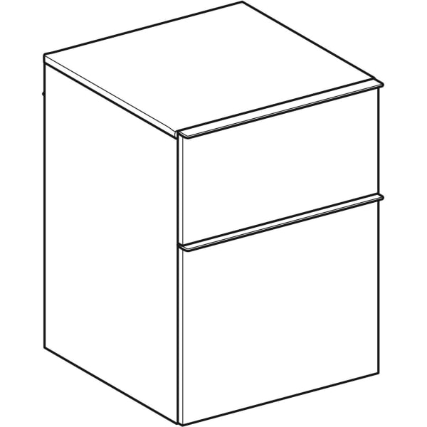 Geberit Vertriebs - iCon Seitenschrank, 2 Schubladen 45x60x47,6cm, sandgrau