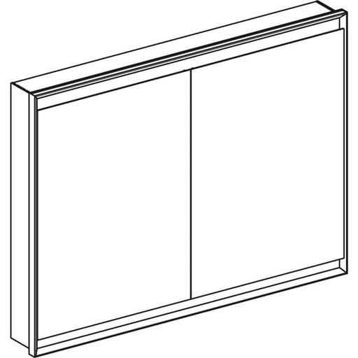 Geberit Vertriebs - ONE Spiegelschrank mit ComfortLight 2 Türen, UP-Mont., 120x90x15cm, alu