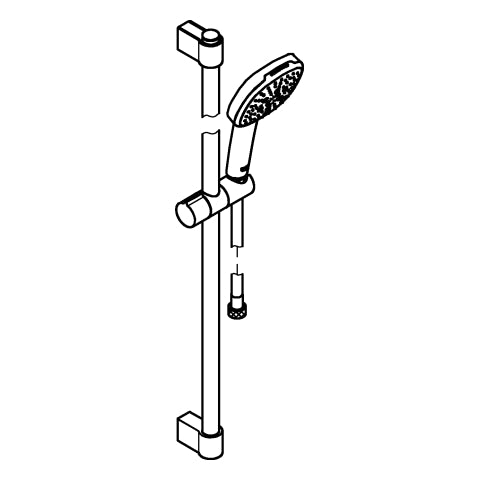 Grohe - Brausestangenset Tempesta Cube 110 27789_3 900mm 3 Strahlarten chrom