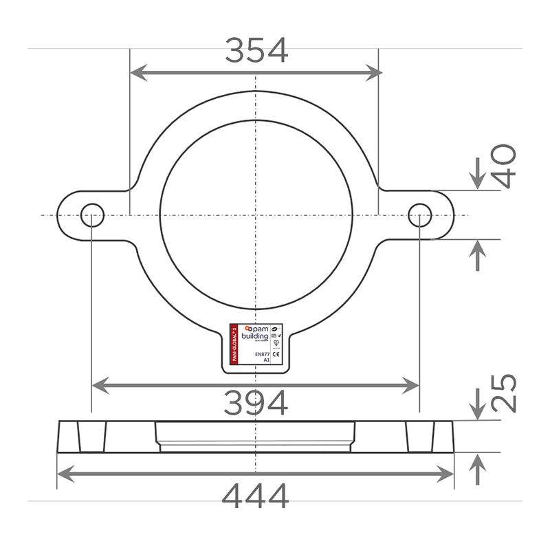 Fornatis - Auflagerung DN250 für Fallrohrstütze