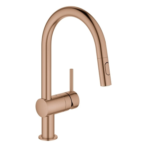 Grohe - EH-Spültischbatterie MINTA 32321 C-Auslauf Spülbrause warm sunset geb
