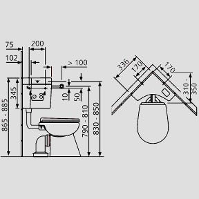 Sanitärtechnik Eisenberg - Sanit�rtechnik Eisenberg Eckspülkasten 927 (6-9L) tiefhäng. mit Eckventil, weiß