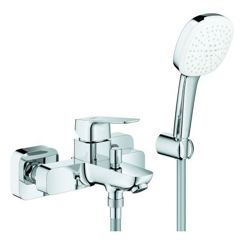 Grohe - EH-Wannenbatterie CUBEO 101814 Wandmontage mit Brausegarnitur chrom