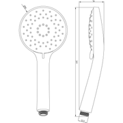 VILLEROY & BOCH - Handbrause m drei Strahlarten Universal Showers 110x250x56mm Ru. Chrom