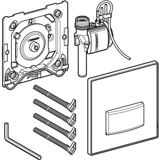 Geberit Vertriebs - Typ 50 UR-Strg. mit pneum. Sp-Ausl. Square, Glas lava