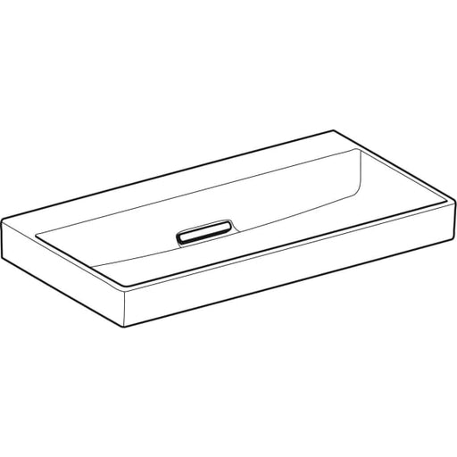 Geberit Vertriebs - ONE Waschtisch 90x48,4 cm, Abg.horiz. o. Hl., o. Ül., weiß, KeraTect/weiß glzd