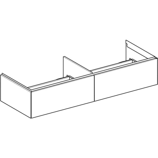 Geberit Vertriebs - ONE Unterschrank für WT/-Platte 2 Schubl., 133,2x26,6x47cm, schwarz matt
