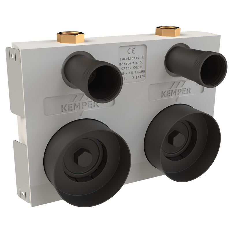 Gebr. Kemper - Absperr-WZ-Montageblock ECO-DUO RG-ms, G2 Multi-WZ-Geh, IG, 120mm, DN20