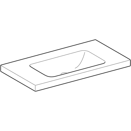 Geberit Vertriebs - iCon Light Waschtisch 90x48cm Ablagefläche, o. Hl., o. Ül., weiß