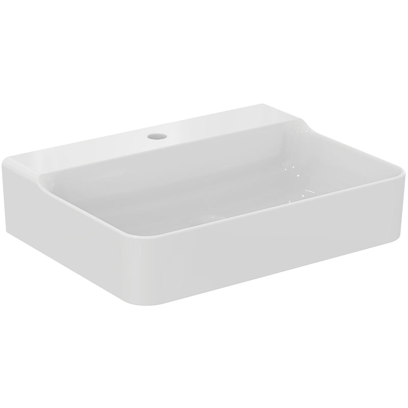 Ideal Standard - Waschtisch CONCA, 1 Hl., o.Ül., 600x450x145mm, Weiß