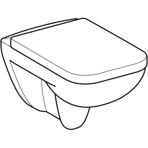 Geberit Vertriebs - RENOVA Plan Set Wand-WC mit WC-Sitz Tiefspüler, T:54cm, weiß