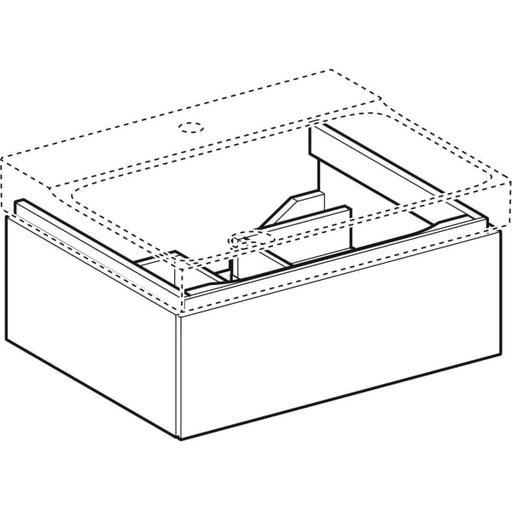 Geberit Vertriebs - Unterschrank XENO2 f. WT, 1 Schubl. 58x22x46,2cm, sculturagrau