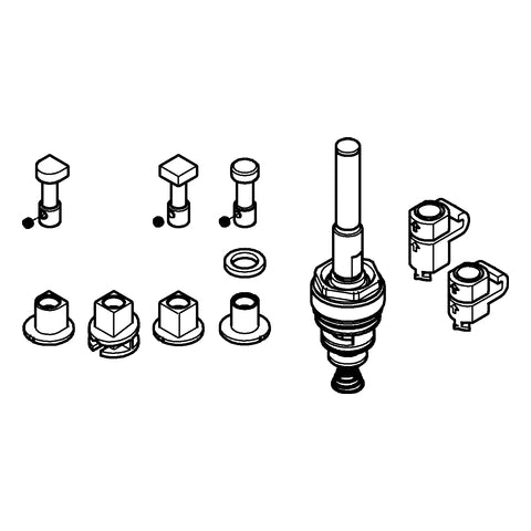 Grohe - Umstellung 48444 für UP-EHM Wanne 25mm nickel gebürstet