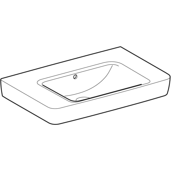 Geberit Vertriebs - RENOVA Plan WT mit Ablagefl., 75x48cm o. Hl., m. Ül., weiß, KeraTect, NEU