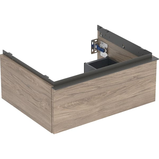 Geberit Vertriebs - iCon Unterschrank für WT, 1 Schubl. 59,2x24,7x47,6cm, Nussbaum hi./Gr. Lava