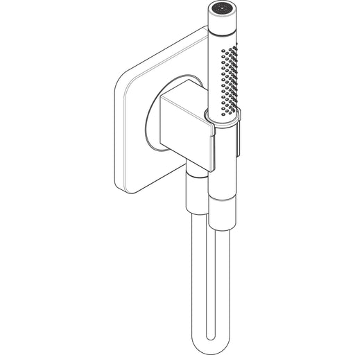 Hansgrohe - Schlauchanschl.u.Brausenhalter Axor Citterio C softsq. m.Stabhandbr.2jet chr
