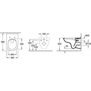 VILLEROY & BOCH - Combi-Pack O.NOVO 5660HR Weiß Alpin Ceramicplus