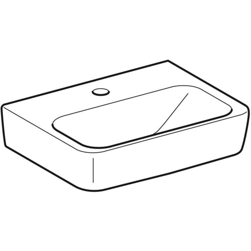 Geberit Vertriebs - RENOVA Plan Handwaschbecken, 45x34cm m. Hl. mi., o. Ül., weiß, KeraTect, NEU