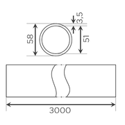 Fornatis - Rohr DN 50x3000mm per Stück