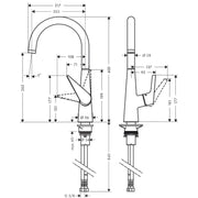 Hansgrohe - Spültischmischer 260 Talis M51 Eco 1jet chrom
