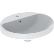 Geberit Vertriebs - Einbau-WT VARIFORM, oval, 500x450mm mit Hahnloch, mit Überlauf, weiß